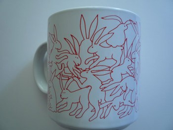 Rabbits - Red Daytime Animates Mug