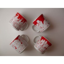 Red Nitetime Animates Mug Set (4/set)