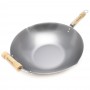 3-piece Classic 14" Flat Bottom Wok Set with Pour Spouts